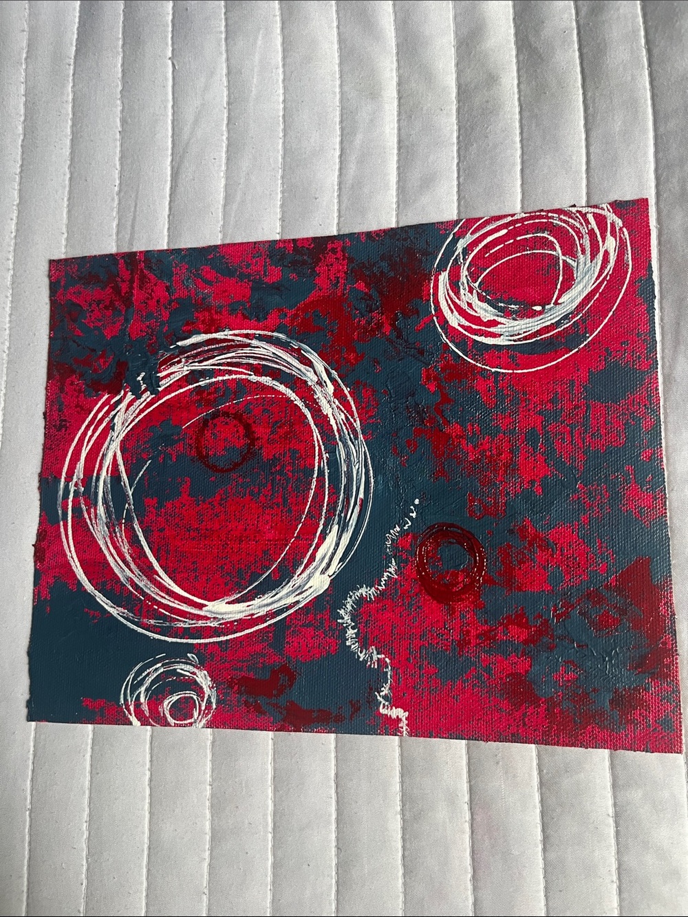 8x10 Unframed Abstract Painting - Original Handmade Wall Art